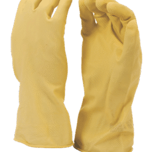 Household Latex Gloves – Flock Lined, Extra Long Cuff (Yellow)