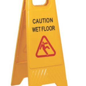Caution Sign – Yellow “Wet Floor” Stand (2-Piece A-Frame)